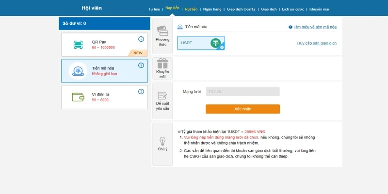 Mẹo nạp tiền SV388