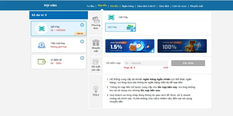 Hướng dẫn nạp tiền SV388 bằng ví điện tử